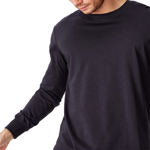 Camiseta de manga larga informal de algodón puro, estilo nuevo, hecha a medida por OEM para hombre, según el deseo y las necesidades del cliente. - Product Image 2