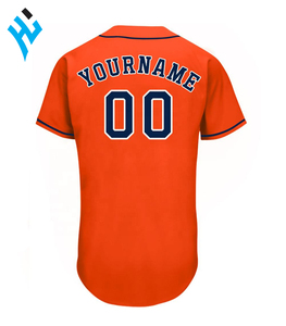 Camiseta de béisbol de cambio rápido, uniforme de béisbol con impresión por sublimación, venta al por mayor, Jersey de béisbol personalizado de poliéster naranja, novedad - Product Image 3