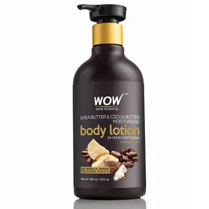 Wow Shea Butter and Cocoa Butter Moisturizing Body Lotion, Deep Hydration - 300 ml