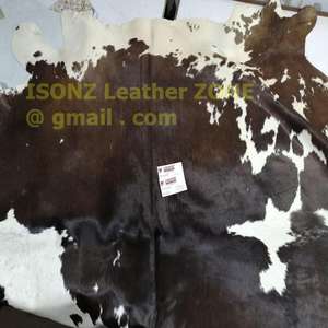 หนังวัวแท้ที่มีเครื่องชั่งปลารูปแบบสัตว์ผมวัวหนังสำหรับพรมหัตถกรรม - Product Image 2