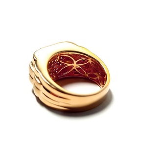 Bague de fiançailles pour hommes en or rose massif 18 carats sur mesure de bonne qualité avec un vrai diamant taille brillant de Hong Kong vente en gros - Product Image 3
