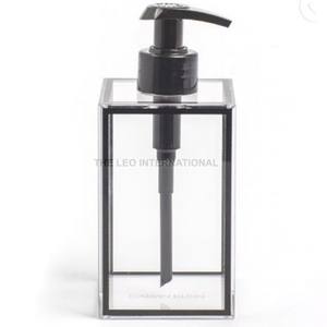 Dispensador de jabón Material de acero inoxidable de madera Nuevo diseño Botella de loción Champú Gel acondicionador 5x4x7 pulgadas - Product Image 6