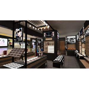 Exhibidor de Gafas de Sol <span class=keywords><strong>RayBan</strong></span> de Lujo Personalizado de Fábrica OEM, Vitrina para Óptica <span class=keywords><strong>RayBan</strong></span> con Logotipo Luminoso - Product Image 2