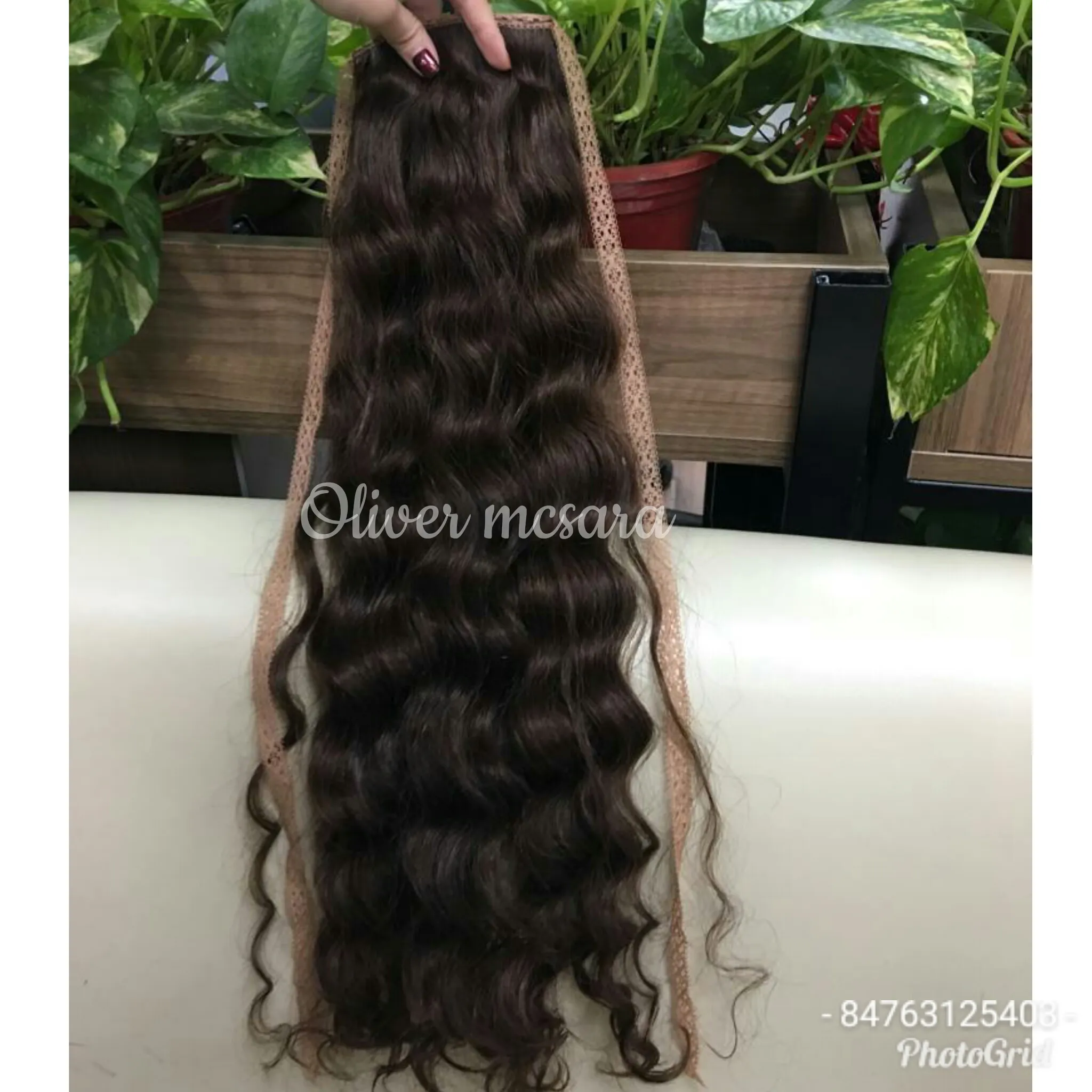 Raw Vietnamese human hair ponytail deep wavy 18 inches, dark brown 2 Mcsara hair