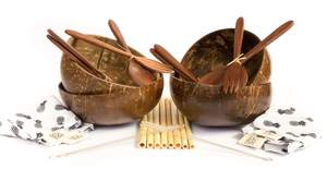 Venta al por mayor de cuenco de cáscara de coco de Vietnam Natural pequeño de Vietnam/cuenco de cáscara de coco para vela para usar en casa, hotel. Restaurante - Product Image 2