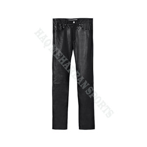 Pantalon en cuir véritable pour hommes, pantalon en cuir véritable Original, avec fermeture éclair, - Product Image 1