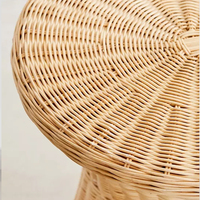 Table d'appoint en rotin tressé écologique, design traditionnel, pour chambre, salon, extérieur, couleur personnalisable, fabrication sur mesure