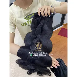 Bir donör bakire insan yumuşak vücut dalga vietnamlı saçı sıcak ürün bakire brezilyalı saç demetleri, Vietnamien RMY saç, kafa bandı peruk