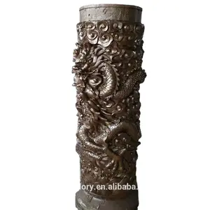 Großhandel Hausbau Dekor Skulptur Hand geschnitzte Marmor Tor römische Säule
