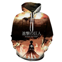 Gilet à capuche l'attaque des titans pour hommes, pull imprimé en 3D, Anime, mode décontractée, Harajuku, amusant, surdimensionné
