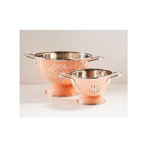 Passoire moderne en acier inoxydable coloré, faite à la main, avec trous ronds, passoire en métal, passoire et égouttoir en acier inoxydable - Product Image 1