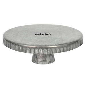 แท่นวางเค้กโลหะทรงกลมสีทองสำหรับตกแต่งเค้กแฮนด์เมดแท่นวางเค้ก - Product Image 3