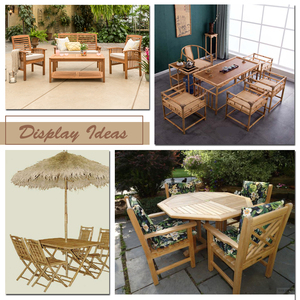 High Quality Bamboo Wooden Chair Unique Design Bamboo Tiki Bar Furniture for Outdoor Backyard Individual Set Sale - Product Image 4