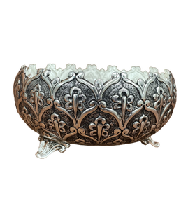 Top Qualité Petit Urli Floral Pour Allemand Argent Gravé À La Main Uruli Bol Décoratif Indien Antique Artisanat - Product Image 4