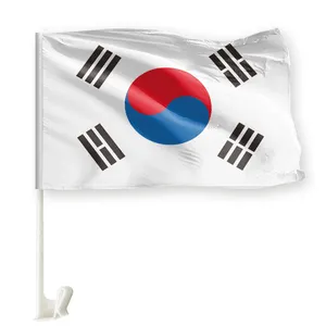 Kore araba bayrağı porto riko amerikan papua hollandalı futbol takımı bayrağı araba pencere için asmak için bayrak