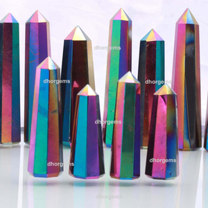 Puntas de Cuarzo Cristalinas con Forma de Corazón, Aura de Ángel, Extra Grandes |   Cuarzo Aura Púrpura: Set Mayorista de Gemas Curativas - Product Image 5