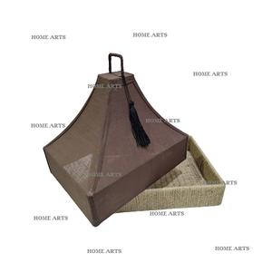 Plateau de service de chocolats en bois et jute avec couverture de créateur Plateau de bonbons à dessert de couleur blanche de haute qualité - Product Image 5