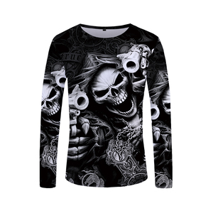Langarm T-Shirt Pistole Kleidung Punk Kleidung Gothic T-Shirt Lustige T-Shirts T-Shirts Männer Hip Hop Punk Hohe Qualität - Product Image 1