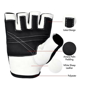 Vente en gros de mitaines de cyclisme unisexes PIHA SPORTS, demi-doigts, rembourrées de gel, compatibles avec les écrans tactiles, coton/polyester/spandex, quatre saisons - Product Image 2