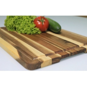 Planche à découper en bois d'acacia rectangulaire naturel du Vietnam poignée personnalisée cuisine durable bloc à découper fromage charcuterie - Product Image 1