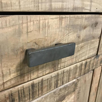 Armoire de salon moderne de luxe en bois massif, 3 portes, 3 tiroirs, style ferme, écologique et durable, pour entrée ou usage scolaire