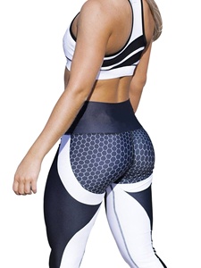 Women's High Waist Yoga Pants Breathable Fitness Leggings Elasticity for Gym Run Compression Trouser Sublimation Leggings - Product Image 3