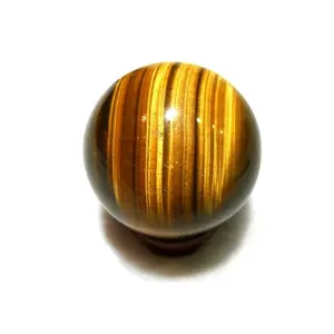 Wholesale Natural Yellow Tiger Eye Sphere Healing Quartz Crystal Ball for Home Decoration