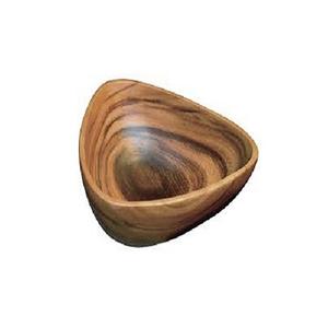 Bol de service en bois de forme triangulaire avec une couleur marron de qualité supérieure, bol décoratif pour aliments au prix de gros - Product Image 1