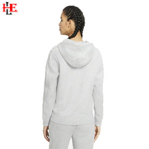 Jersey de mujer con capucha corta para mujer, sudaderas con capucha cortas, suéter de manga larga de Color en contraste, venta al por mayor, lana negra de invierno - Product Image 2