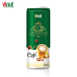 กาแฟคาปูชิโน่แบบกระป๋อง 250 มล. อาราบิก้า รับผลิตแบบ OEM ODM แบรนด์ส่วนตัว - Product Image 1
