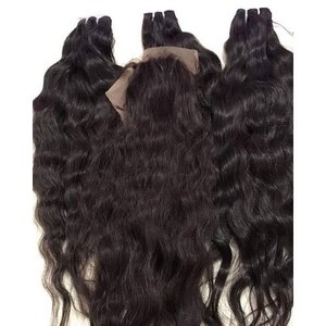 Water Wavy 12a Natural Remy Human Hair Temple Hair <b>Extensions</b> Raw Best Human Hair - Product Image 1