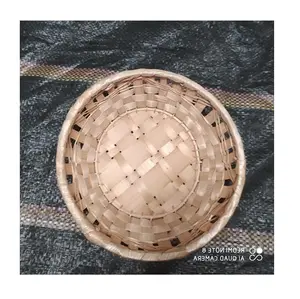 Ratán redondo para frutas y verduras, artesanías hechas a mano de Vietnam, 99 DATOS dorados - Product Image 1