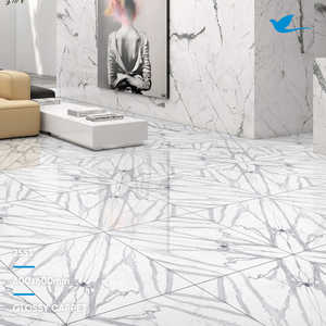 Design moderne 8.2MM 600X600 2X2 Carrelage intérieur blanc élégant pour projet d'hôtel et salon Premier exportateur - Product Image 3