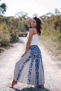 กางเกงลำลองสตรีลายดอกไม้,กางเกงพลาซโซพิมพ์ลายดอกไม้ขากว้างสวมใส่สบายทรงหลวมสำหรับรีสอร์ท - Product Image 2