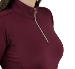 Manches longues couche de base vêtements de sport 4 voies extensible sur mesure femmes équitation vêtements équestres cavalier chemise am536 - Product Image 1