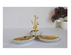 Serveur Rectangle en laiton fantaisie de luxe Hot Vantage avec poignée avec miroir poli avec poignée en or fini pour la maison et la cuisine - Product Image 4