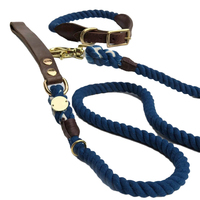 Collier de chien en corde multicolore naturel tressé fait à la main nouveau Design coton colliers pour animaux de compagnie avec accessoires à mousqueton en or pour chiens