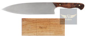 Custom Handmade Professional Damascus Kitchen Chef Knife With custom Wooden Box {MS-07} - Product Image 6