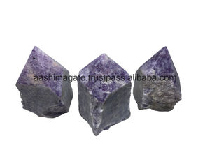 Points de pierres précieuses en cristal de guérison de lépidolite naturelle faite à la main pour le style Feng Shui et mascotte - Product Image 2