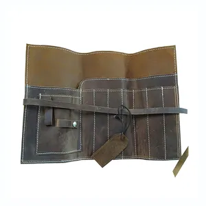 Handmade da thư mục <span class=keywords><strong>2025</strong></span> bán chạy nhất Chất lượng cao Brown PU Leather bìa thư mục 7x5 mét từ nhà sản xuất da mục thư mục - Product Image 1