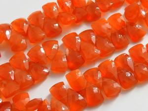 ลูกปัดหินสีส้มคาร์เนเลี่ยนธรรมชาติขนาด8นิ้วเหลี่ยมเพชรพลอยยาวล้านล้านเส้น10X8To9X6MM ทรงสามเหลี่ยม - Product Image 3