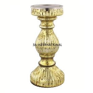 High Standard Quality Gold-Plated Aluminium Designer Candle Holder for Wedding & Home Decor Handmade for Christmas Low Price - Product Image 1