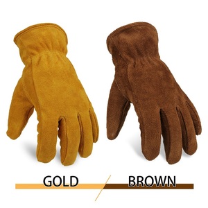 Guantes de Trabajo de Cuero Vacuno, Antideslizantes, Duraderos, Estilo Conductor - Product Image 6