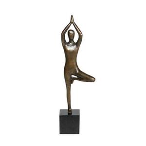 Artesanía moderna de aluminio, la escultura de yoga utilizada para decorar colecciones, escultura de hombre sentado de Metal para el hogar - Product Image 4