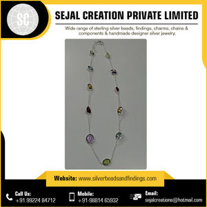 Diseño de collar de plata esterlina 925 al por mayor para bodas y regalos Material de oro y plata Forma de número/patrón - Product Image 2