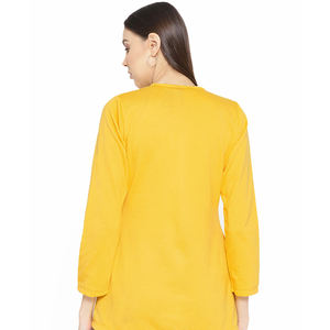 Chaquetas Bomber para mujer, Color amarillo, ropa de calle con cremallera completa - Product Image 2