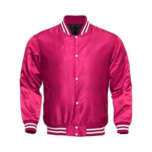 Custom Wholesale Satin <b>Mens</b> Bomber Jackets in <b>Red</b> Pakistan - Product Image 1