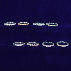 Nouveautés 925 Sterling Silver Fine Jewelry Wholesale Natural Cubic Zirconia Gemstone Full Eternity Band Ring pour les fêtes - Product Image 6