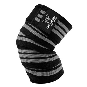 Rodilleras de gimnasio de levantamiento de pesas de entrenamiento cruzado diferentes personalizadas de nueva moda envolturas elásticas pesadas para sentadillas rodilleras de gimnasio. - Product Image 2