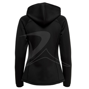 Vente chaude Sweat à capuche personnalisé pour femme Sweat à capuche décontracté de haute qualité Veste d'hiver à fermeture éclair Tissu tricoté tissé Logo avant - Product Image 2